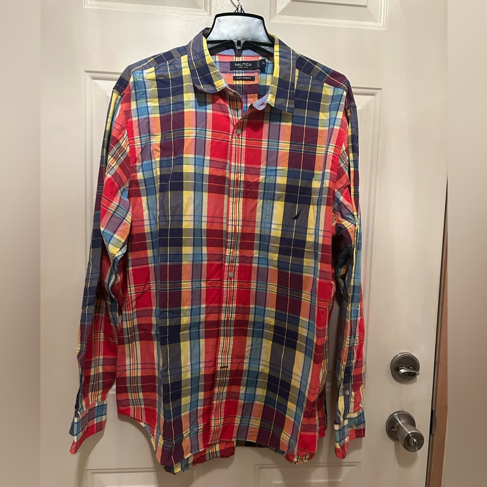 NWOT Nautica Men's Multicolor Plaid Shirt XL